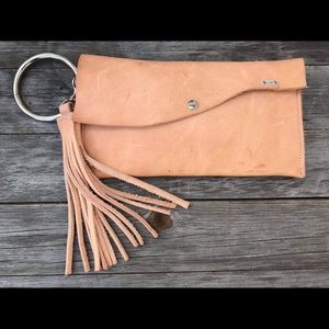 Liv & B leather clutch